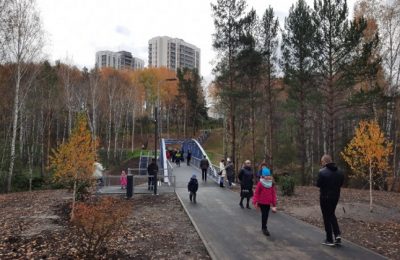 Современный парк из заброшенного оврага сделали в Кольцово