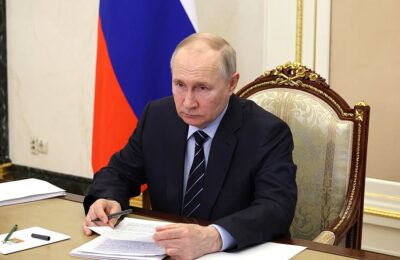 Президент Владимир Путин в режиме видеоконференции провёл рабочую встречу с губернатором Новосибирской области Андреем Травниковым