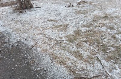 Весенний снегопад начался в Каргате