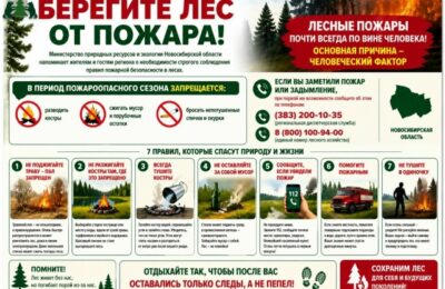 Министерство природных ресурсов и экологии Новосибирской области предупреждает об опасности лесных пожаров