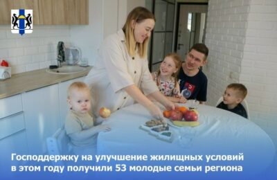 Господдержку на улучшение жилищных условий в этом году получили 53 молодые семьи региона